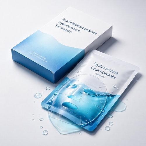 Hyaluronsäure-Tuchmaske | Tägliche Hautpflegemaske mit multimolekularer Hyaluronsäure